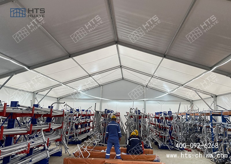 這座工業鋁合金篷房用作倉儲,因為沿海抗風11級 這座工業鋁合金篷房用作倉儲,因為沿海抗風11級