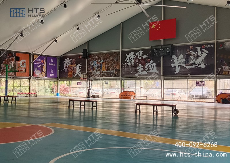 在湖南地區(qū)做的快速裝配式籃球場(chǎng)案例，保證看完讓您心動(dòng)