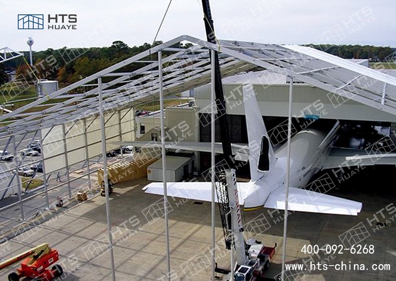 優異的抗風抗雪性能足以讓飛機篷房穩定如山