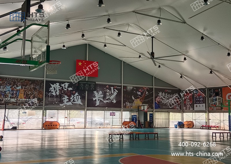 室外籃球場篷房為企業、校園、社區等場景快速落地運動設施提供了全新可能